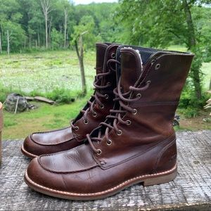 Ugg Via Maggio Leather Plaid Foldover Moc Boots